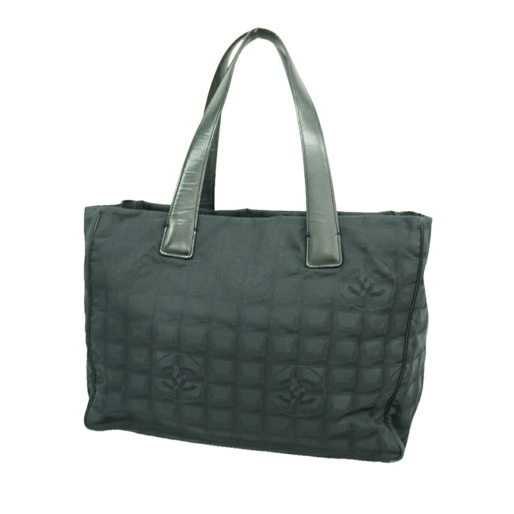 Chanel New Travel Nylon Tote Bag, Black/Champagne, Women's